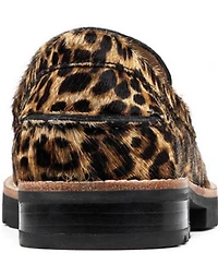 Donald Pliner Ombre Leopard Print Calf Hair Loafers