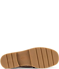 Donald Pliner Ombrespci Woven Embossed Perforated Crinkle Patent Leather Loafers