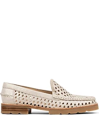 Donald Pliner Ombre Woven Embossed Perforated Metallic Leather Loafers