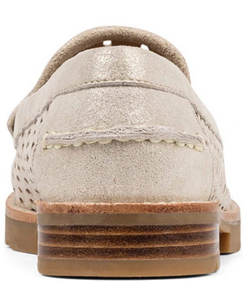 Donald Pliner Ombre Woven Embossed Perforated Metallic Leather Loafers