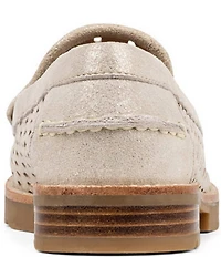 Donald Pliner Ombre Woven Embossed Perforated Metallic Leather Loafers