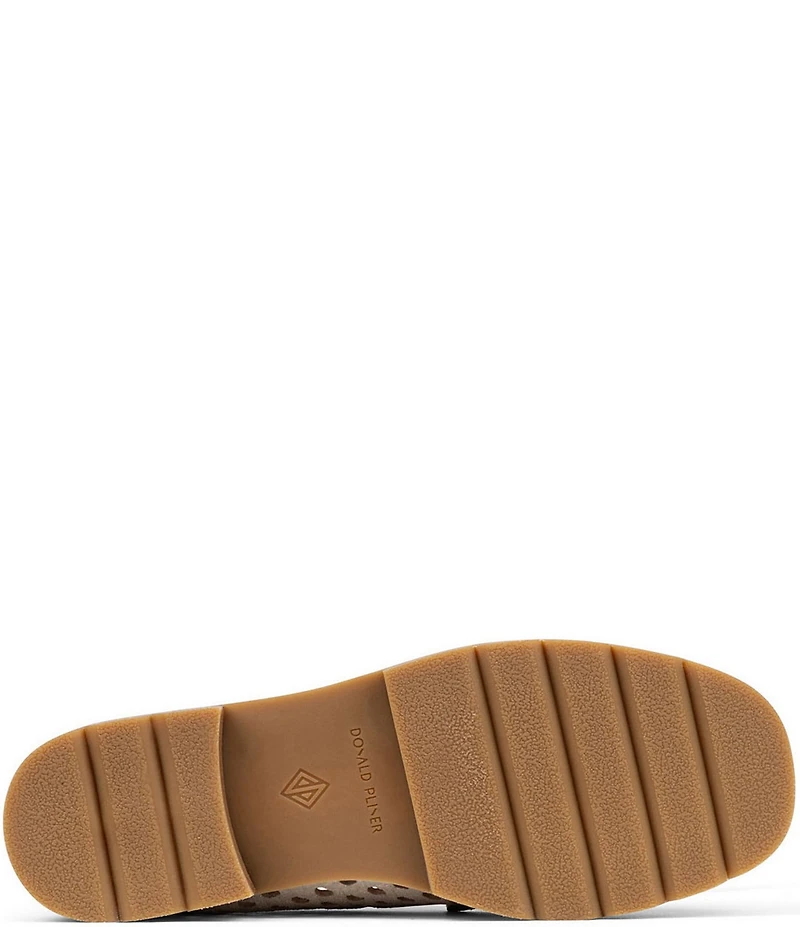 Donald Pliner Ombre Woven Embossed Perforated Metallic Leather Loafers