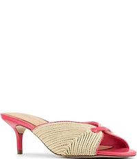 Donald Pliner Patrice Raffia Kitten Heel Dress Slide Sandals
