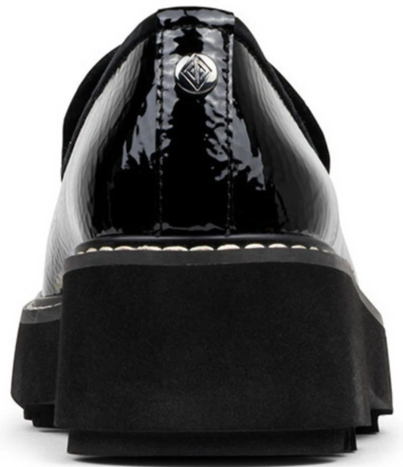 Donald Pliner Peggi Crinkle Patent Leather Platform Lug Loafers