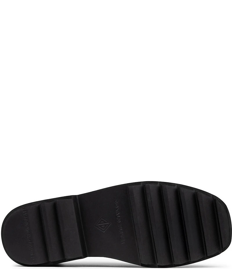 Donald Pliner Peggi Crinkle Patent Leather Platform Lug Loafers