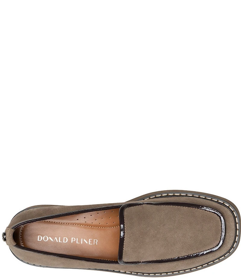 Donald Pliner Peggi Suede Platform Lug Loafers