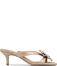 Donald Pliner Peloma Metallic Leather Floral Slide Dress Sandals