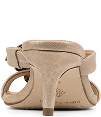 Donald Pliner Peloma Metallic Leather Floral Slide Dress Sandals
