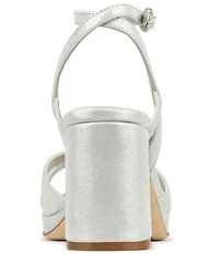 Donald Pliner Pheebe Metallic Suede Block Heel Dress Sandals