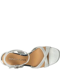 Donald Pliner Pheebe Metallic Suede Block Heel Dress Sandals
