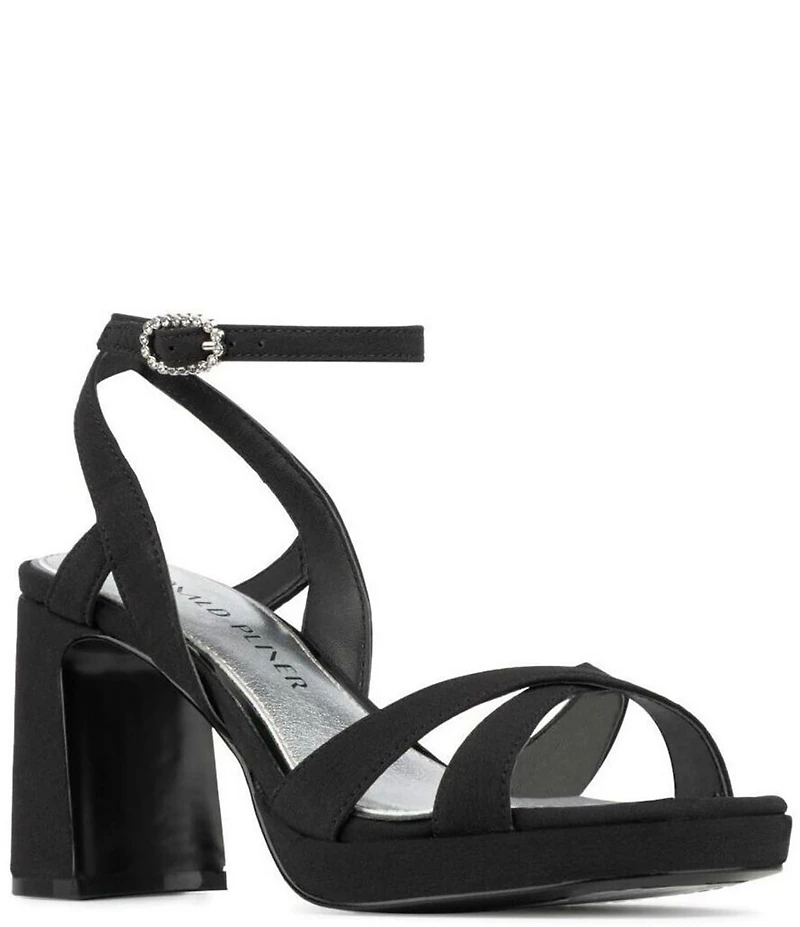 Donald Pliner Pheebe Satin Block Heel Dress Sandals