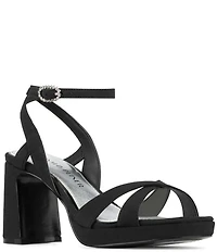 Donald Pliner Pheebe Satin Block Heel Dress Sandals