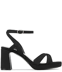 Donald Pliner Pheebe Satin Block Heel Dress Sandals