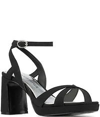Donald Pliner Pheebe Satin Block Heel Dress Sandals