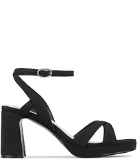 Donald Pliner Pheebe Satin Block Heel Dress Sandals