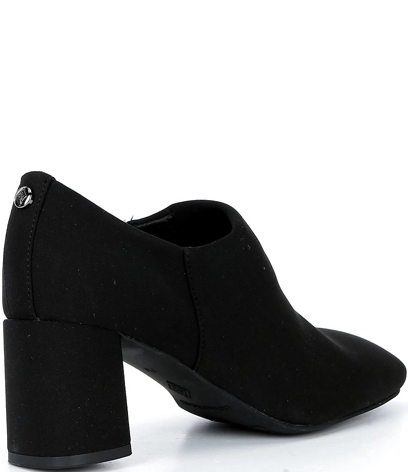 Donald Pliner Pleeze Crepe Elastic Block Heel Shooties