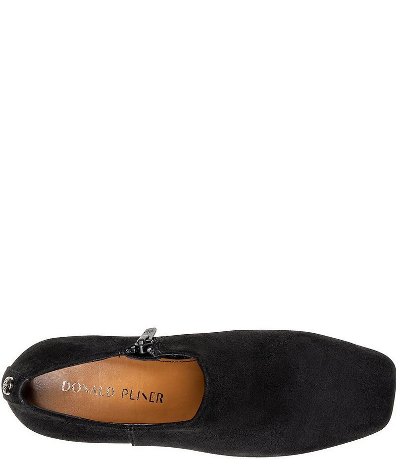 Donald Pliner Pleeze Crepe Elastic Croco Block Heel Shooties