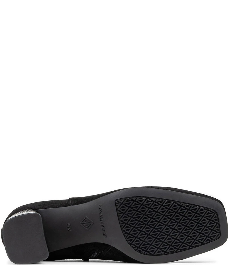 Donald Pliner Pleeze Crepe Elastic Croco Block Heel Shooties