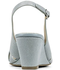 Donald Pliner Primm Shine Leather Slingback Wedge Sandals