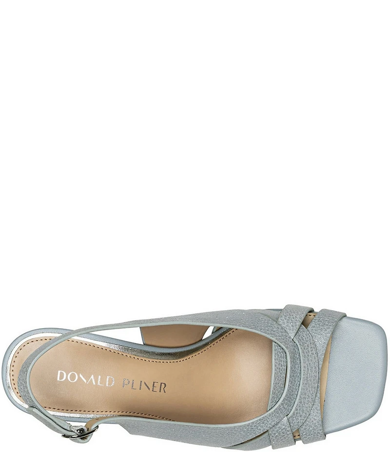 Donald Pliner Primm Shine Leather Slingback Wedge Sandals