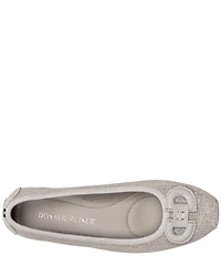 Donald Pliner Reanna Textured Metallic Leather Bit Buckle Ballet Flats