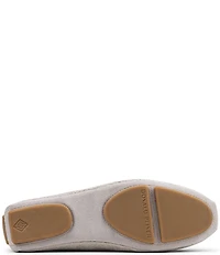 Donald Pliner Reanna Textured Metallic Leather Bit Buckle Ballet Flats