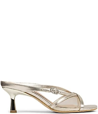 Donald Pliner Remixx Metallic Leather Mesh Bucked Thong Dress Sandals