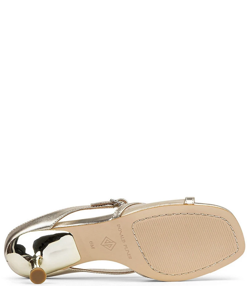 Donald Pliner Remixx Metallic Leather Mesh Bucked Thong Dress Sandals