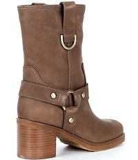 Donald Pliner Riegal Suede Mid Calf Engineer Boots