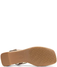 Donald Pliner Rosalie Lizard Print Leather Slingback Raffia Detail Sandals