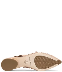 Donald Pliner Rozamay Floral Cut-Out Leather Slingback Flats