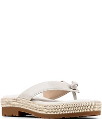 Donald Pliner Samiya Leather Platform Thong Sandals