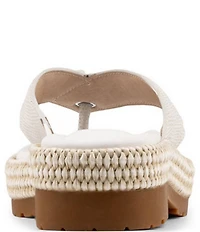 Donald Pliner Samiya Leather Platform Thong Sandals