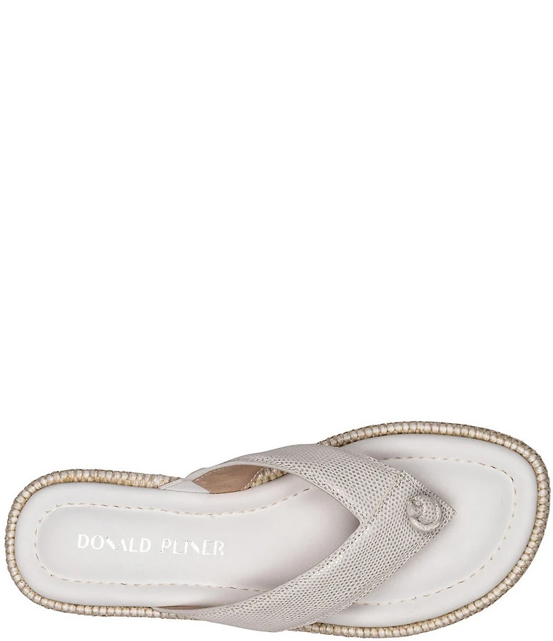 Donald Pliner Samiya Leather Platform Thong Sandals