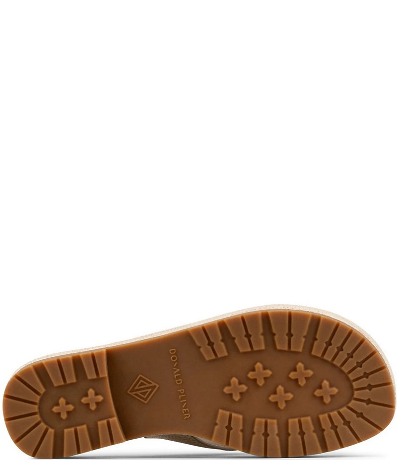 Donald Pliner Samiya Metallic Leather Platform Thong Sandals