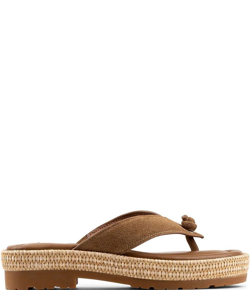 Donald Pliner Samiya Suede Platform Thong Sandals