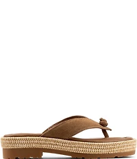 Donald Pliner Samiya Suede Platform Thong Sandals