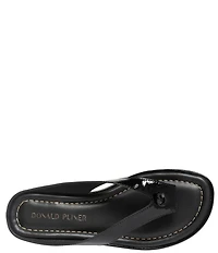 Donald Pliner Seena Crinkle Patent Leather Platform Thong Sandals