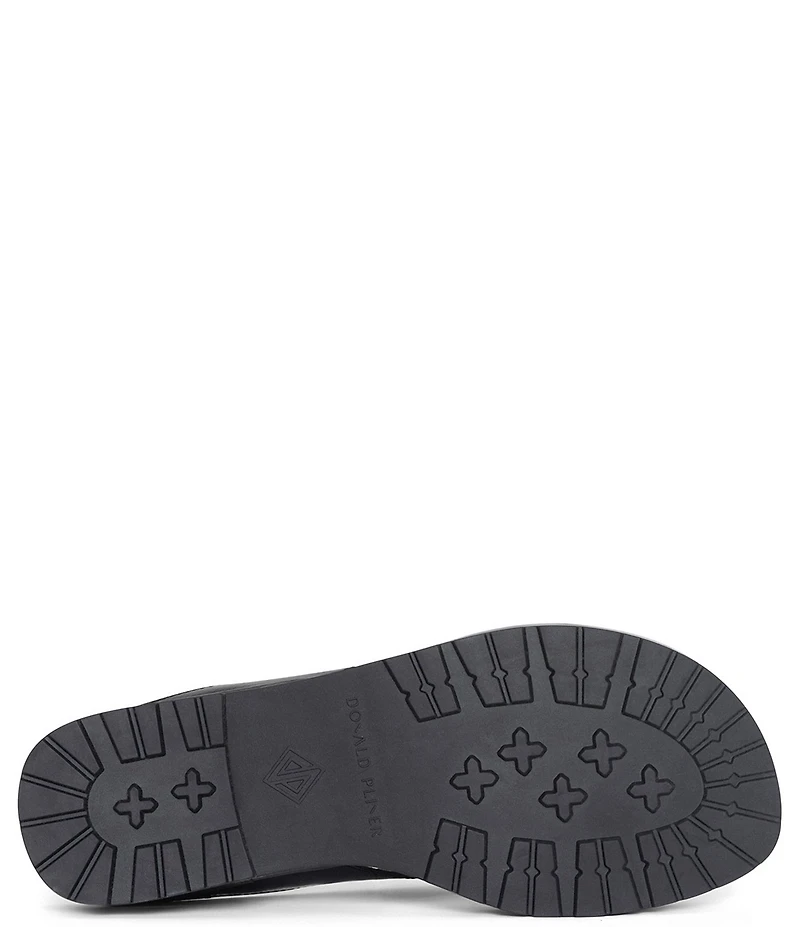 Donald Pliner Seena Crinkle Patent Leather Platform Thong Sandals