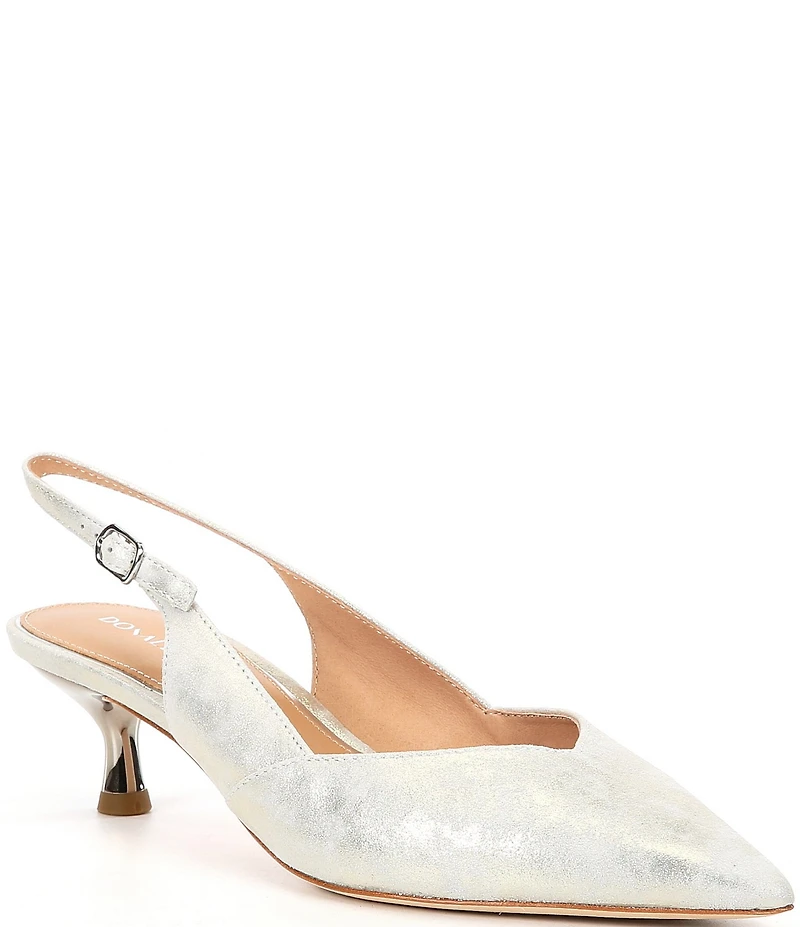 Donald Pliner Sodashi Metallic Leather Slingback Pumps