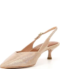 Donald Pliner Sodashi Snake Embossed Leather Slingback Pumps