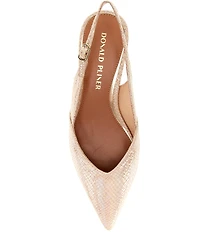 Donald Pliner Sodashi Snake Embossed Leather Slingback Pumps
