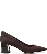 Donald Pliner Suzette Suede Block Heel Pumps