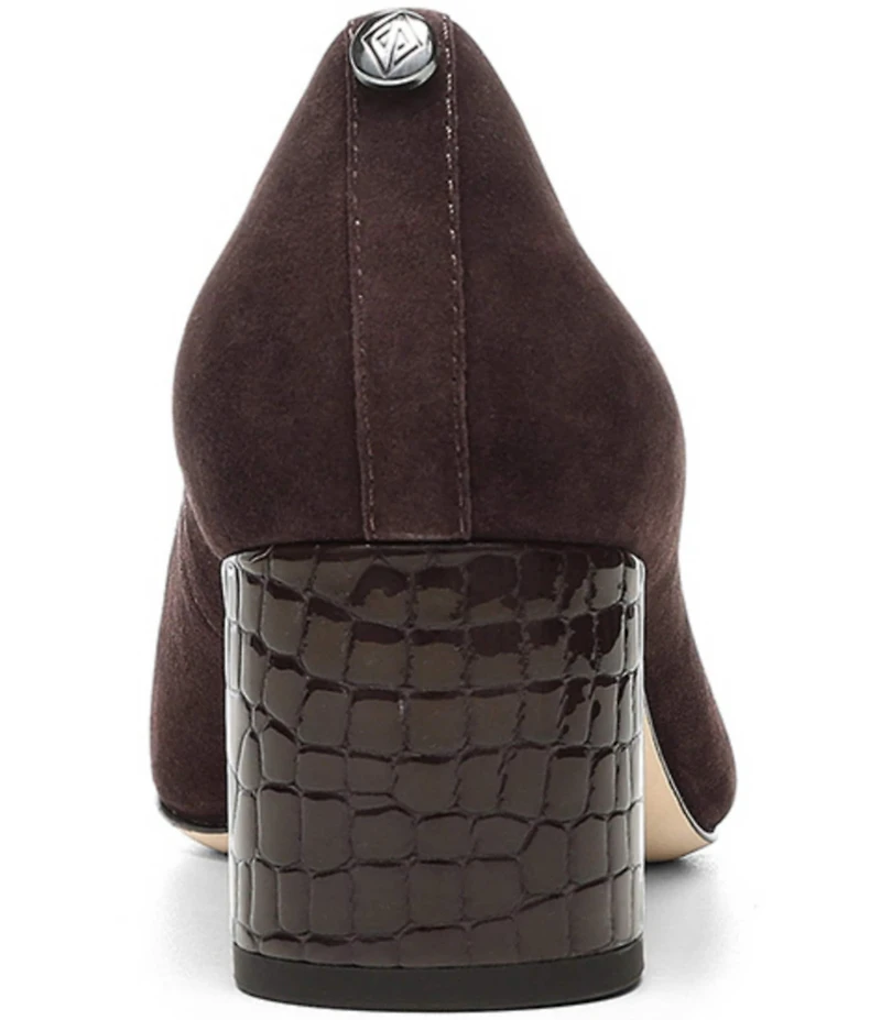 Donald Pliner Suzette Suede Block Heel Pumps