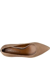 Donald Pliner Suzette Suede Croco Embossed Block Heel Pumps