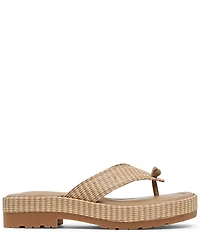 Donald Pliner Sylverr Raffia Thong Platform Sandals