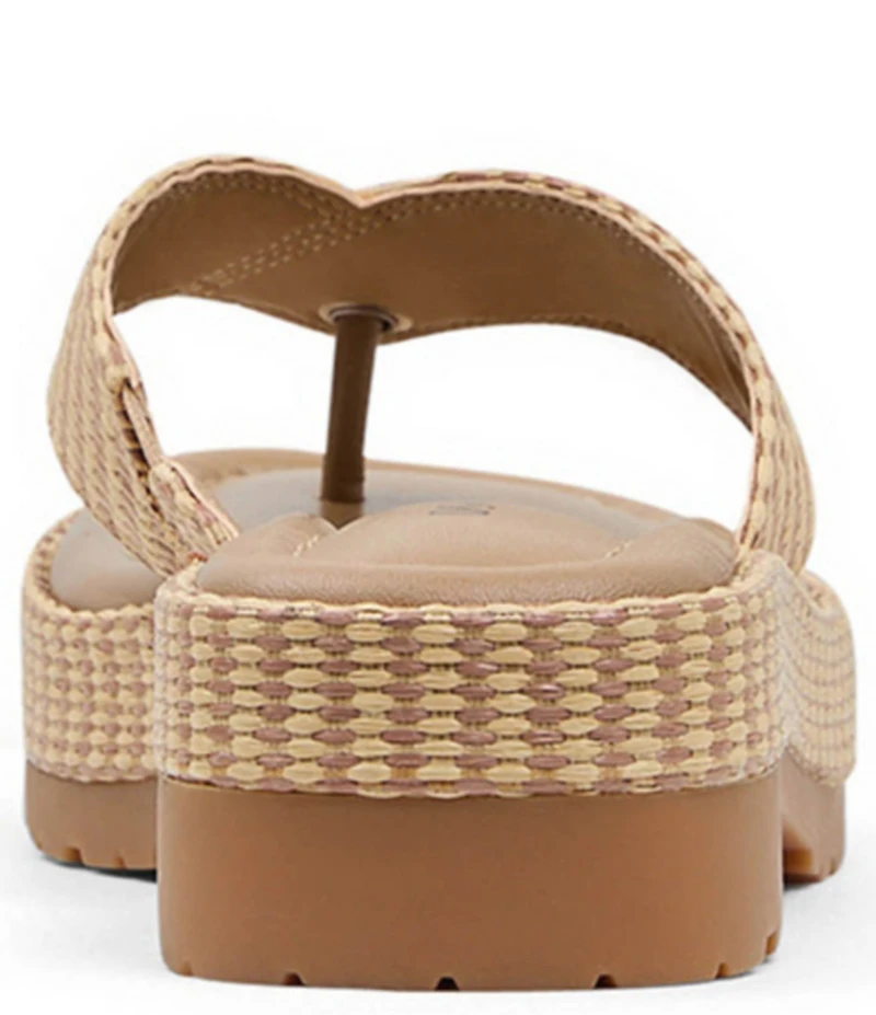 Donald Pliner Sylverr Raffia Thong Platform Sandals