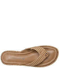 Donald Pliner Sylverr Raffia Thong Platform Sandals