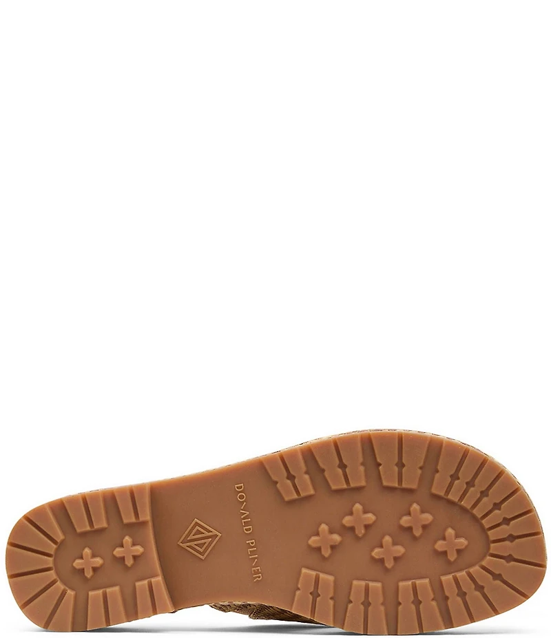 Donald Pliner Sylverr Raffia Thong Platform Sandals