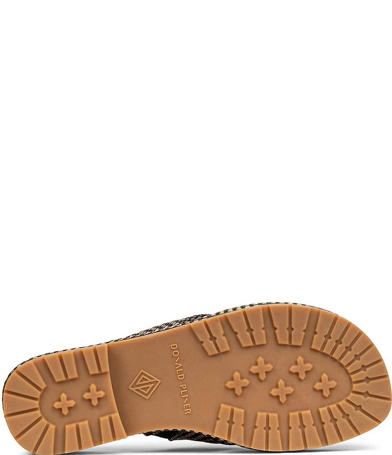 Donald Pliner Sylverr Raffia Thong Platform Sandals